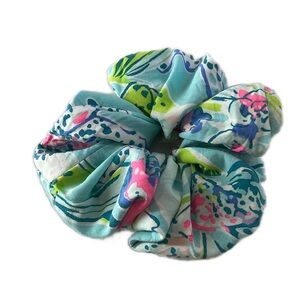 Lilly Pulitzer Fabric Handmade Upcycled Scrunchie  Medium